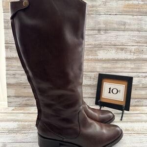 Brand New Brown Leather Knee-High Boots